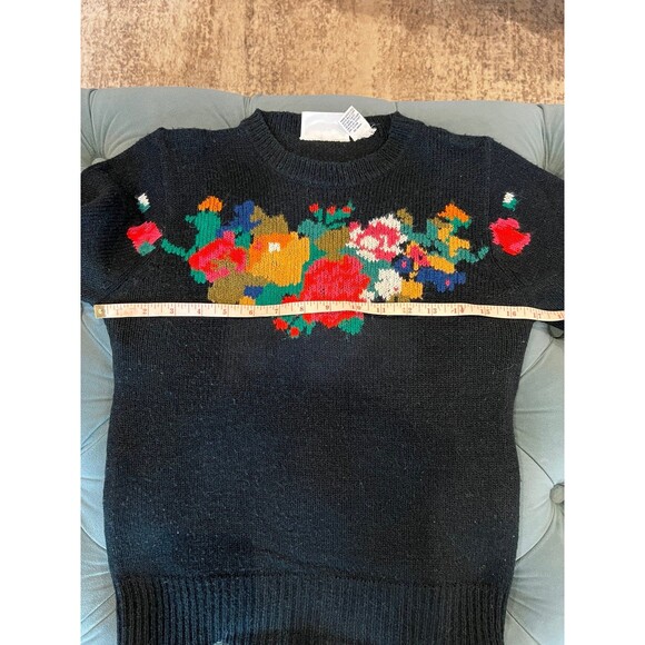 VTG Vintage HTF Bobbie Brooks Floral Knit embroidered Sweater - Picture 6 of 8
